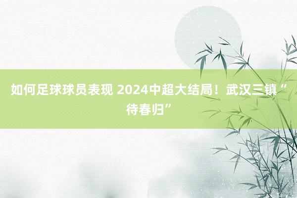 如何足球球员表现 2024中超大结局！武汉三镇“待春归”