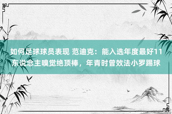 如何足球球员表现 范迪克：能入选年度最好11东说念主嗅觉绝顶棒，年青时曾效法小罗踢球