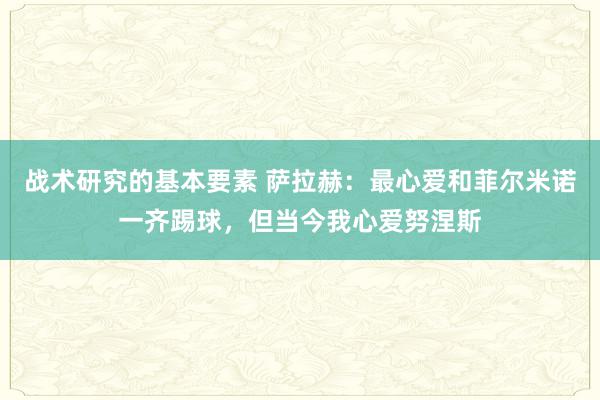 战术研究的基本要素 萨拉赫：最心爱和菲尔米诺一齐踢球，但当今我心爱努涅斯