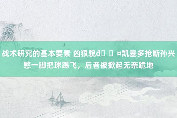 战术研究的基本要素 凶狠貌😤凯塞多抢断孙兴慜一脚把球踢飞，后者被掀起无奈跪地