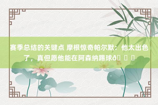 赛季总结的关键点 摩根惊奇帕尔默：他太出色了，真但愿他能在阿森纳踢球👍