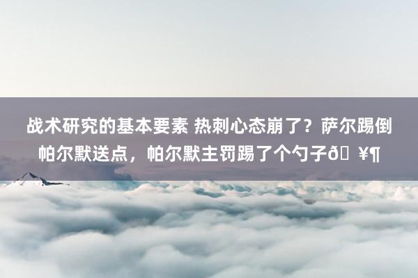 战术研究的基本要素 热刺心态崩了？萨尔踢倒帕尔默送点，帕尔默主罚踢了个勺子🥶